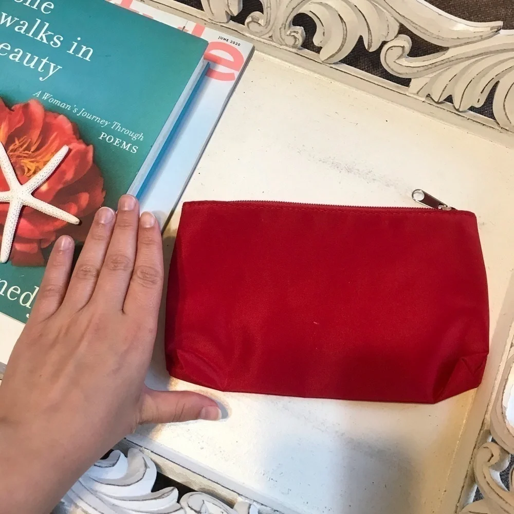 NWOT Red & Black Cosmetic Bag - free w pur…